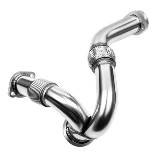 2003-2007 6.0L Ford F250 F350 F450 Powerstroke Diesel Heavy Duty Polished Exhaust Up-Pipe Y-Pipe - Image 2
