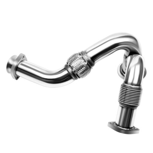 2003-2007 6.0L Ford F250 F350 F450 Powerstroke Diesel Heavy Duty Polished Exhaust Up-Pipe Y-Pipe - Image 3