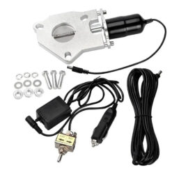 Performance Stainless Steel Electric Exhaust Cutout Valve Kit With Manual Switch