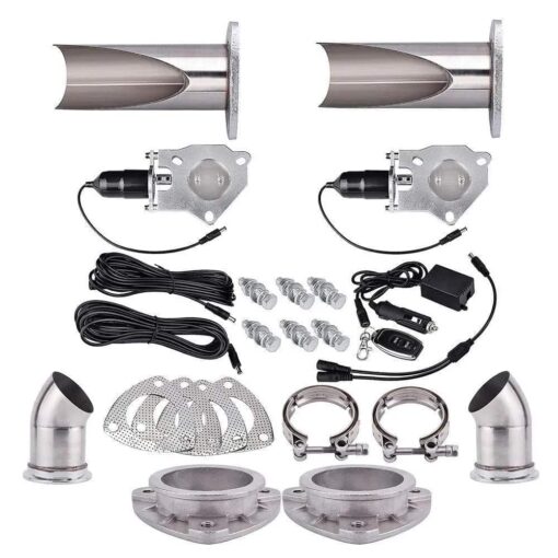 2.0/2.25/2.5/3.0 Inch Remote Dual Diy Fabricator Cut Out Valve Electric Exhaust Cutout Kit