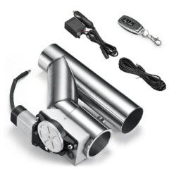 Electric Exhaust Cutout Valve 2.0/2.5/3.0 Inch Catback Single Y Pipe with One Controller Remote Kit