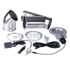 4 Inch Stainless Steel Headers Manual Y Pipe Electric Exhaust Cutout Kit