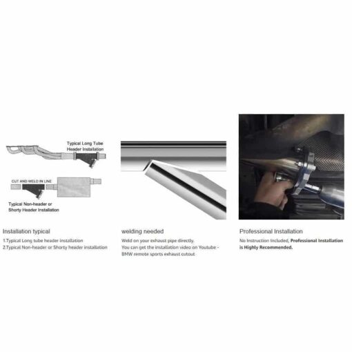 2.0/2.25/2.5/3.0 Inch Electric Stainless Exhaust Cutout with Remote control With Be cut Pipe Exhaust Cut out - Image 4