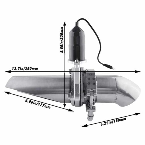 2.0/2.25/2.5/3.0 Inch Remote Dual Diy Fabricator Cut Out Valve Electric Exhaust Cutout Kit - Image 3