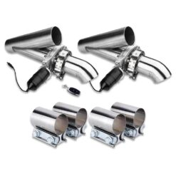 2.0/2.25/2.5/3 Inch Dual Electric Exhaust Cutout Valve Remote Switch with 4 Clamps