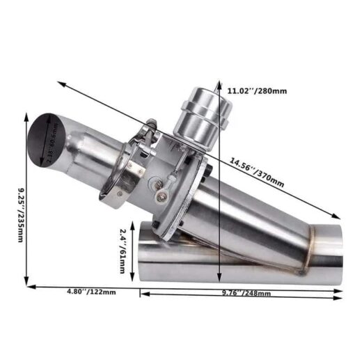 2.5/3.0 Remote Dual Electric Vacuum Valve Electric Exhaust Cutout Kit