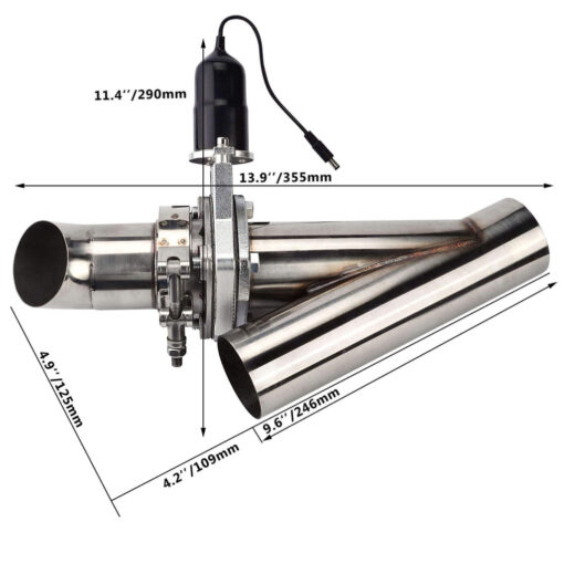 2.0/2.25/2.5/3 Inch Dual Manual Switch Electric Exhaust Cutout Valve - Image 9