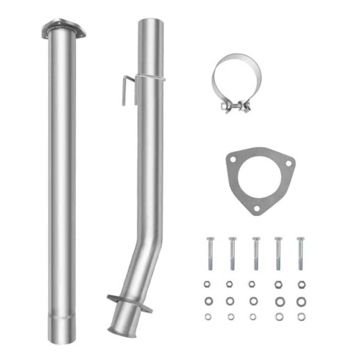 For 4.0/5.0 Inch 6.7 Powerstroke Ford F-250 F-350 F-450 DPF Delete Race Pipe Downpipe-Back w/Muffler Exhaust( 2011-2023) - Image 18