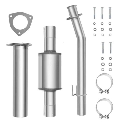 For 4.0/5.0 Inch 6.7 Powerstroke Ford F-250 F-350 F-450 DPF Delete Race Pipe Downpipe-Back w/Muffler Exhaust( 2011-2023) - Image 19