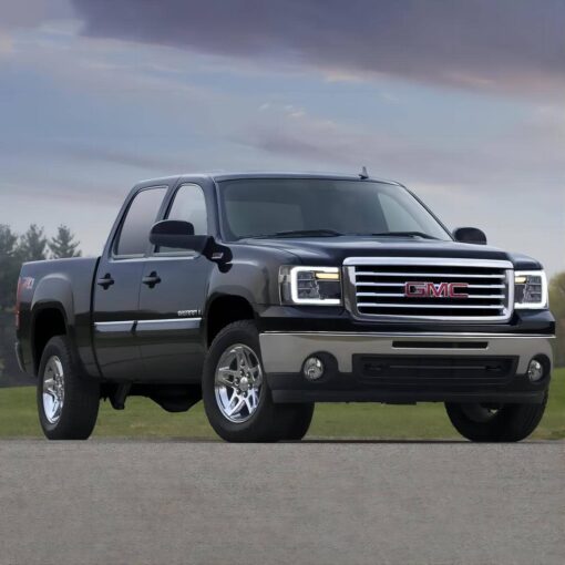 07-13 GMC Sierra 2th Gen (GMT902) Vland LED Reflection Bowl HeadLights Chrome - Image 3