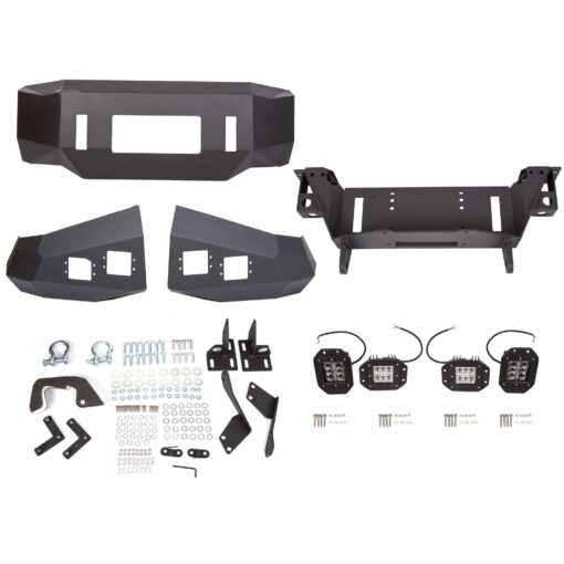 Offroad Front Bumper for 2007-2013 Toyota Tundra Steel Winch Black Powder - Image 11
