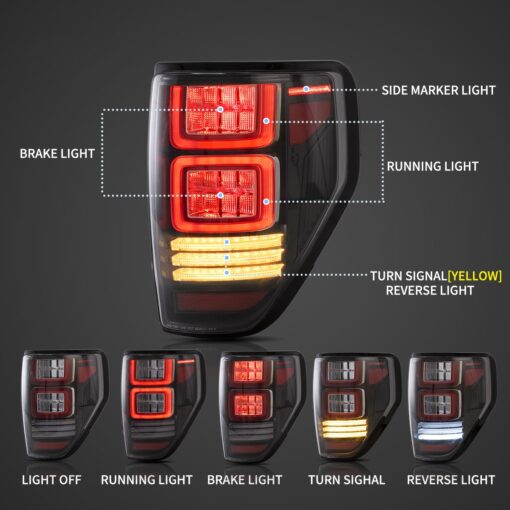 09-14 Ford F150 12th Gen (P415) Tail Lights With Sequential Turn Signal - Image 4