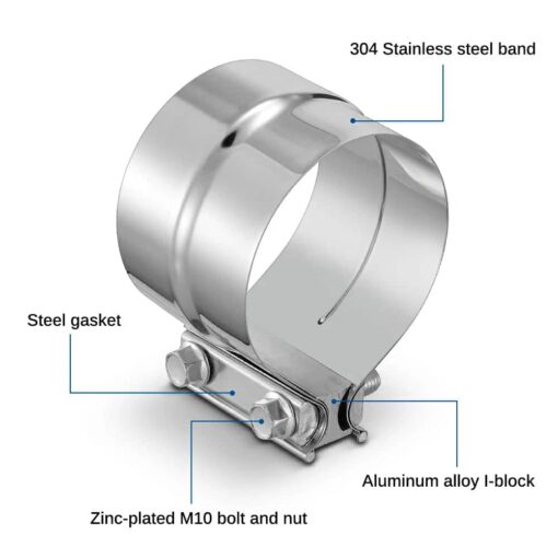 4"/5" Stainless Steel Diesel Muffler For Cummins Duramax Powerstroke - Image 4