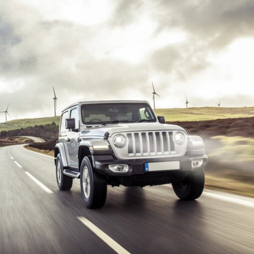18-Present Jeep Wrangler 4th Gen (JL) &19-Present Jeep Gladiator (JT) Full LED Dual Beam Projector Headlights With Blue Breath Light Black - Image 4