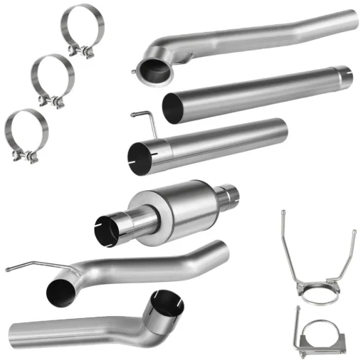 4 Inch Dodge Ram 6.7 Cummins DPF Delete Exhaust System with Muffler (2007-2009) - Image 2