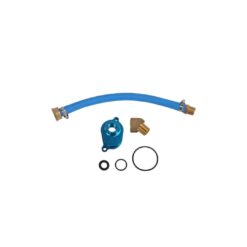 6.0L Powerstroke Oil Cooler Flush Kit,Blue Anodize Adapter Flush Adapter