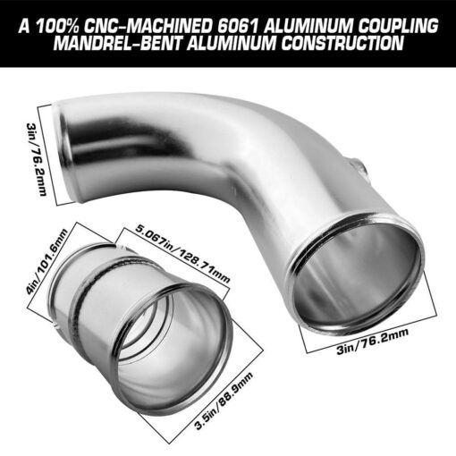 3.5″ Cold Side Intercooler Pipe Kit For 2011-2019 6.7 Powerstroke Diesel Ford F250 F350 F450 - Image 11