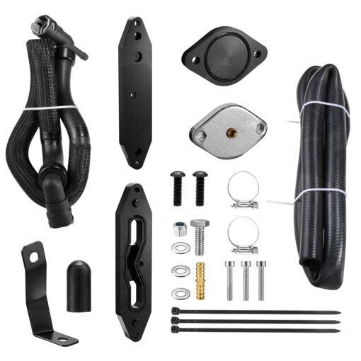 Ford 6.7L Powerstroke EGR Delete Kit W/Coolant Bypass Black(Upgraded)(2015-2016)