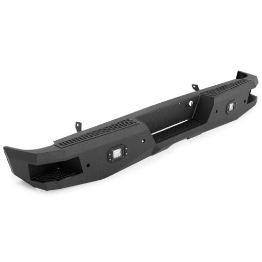 Heavy-Duty Rear Bumper Black For Chevy Silverado and GMC Sierra 1500 2007-2018 - Image 3