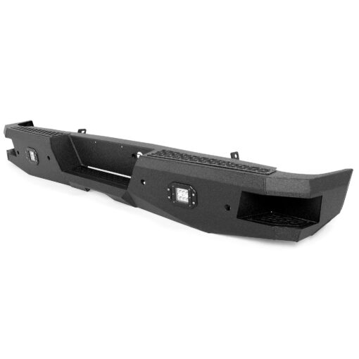 Heavy-Duty Rear Bumper Black For Chevy Silverado and GMC Sierra 1500 2007-2018 - Image 4