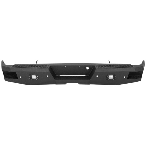 Heavy-Duty Rear Bumper Black For Chevy Silverado and GMC Sierra 1500 2007-2018