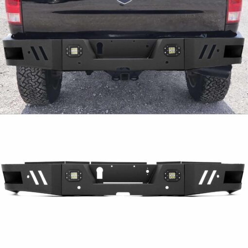 Rear Bumper Step Bumper Compatible with 2010-2021 Dodge Ram 2500 3500 Heavy Duty Steel - Image 2