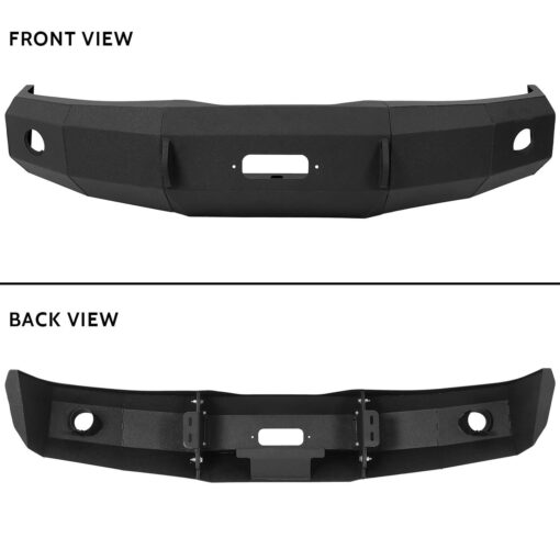 Modular Black Front Bumper for 1992-1996 Ford F-150 F-250 F-350 3-Piece Steel Base - Image 6
