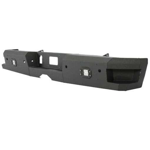 Off-Road Rear Bumper Heavy-duty Steel Compatible with 2014-2019 Chevy Silverado GMC Sierra 1500 2500 HD 3500 HD with 2 LED - Image 3