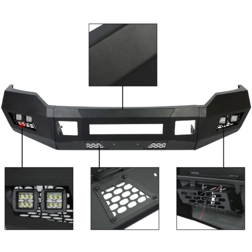 Modular Front Bumper for 2011-2016 Ford F-250 F-350 3-Piece w/LED Lights - Image 7