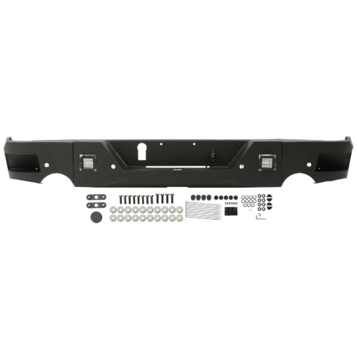 Truck Black Steel Rear Bumper for 2009-2018 Dodge Ram 1500 Face Bar Guard Step - Image 12