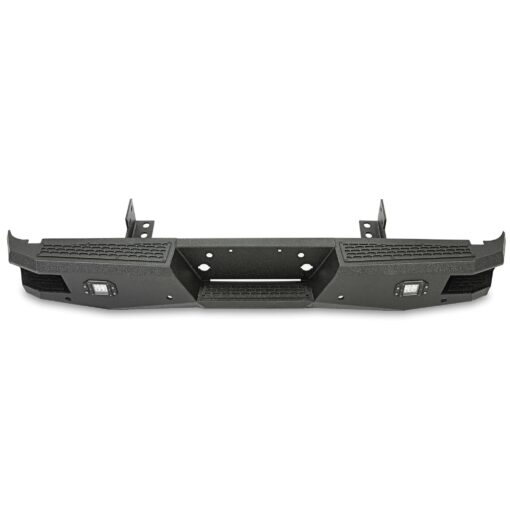 Off-road Rear Bumper Compatible with 1999-2016 Ford Super Duty F250 F350 with 2 LED Lights Powder coated Steel