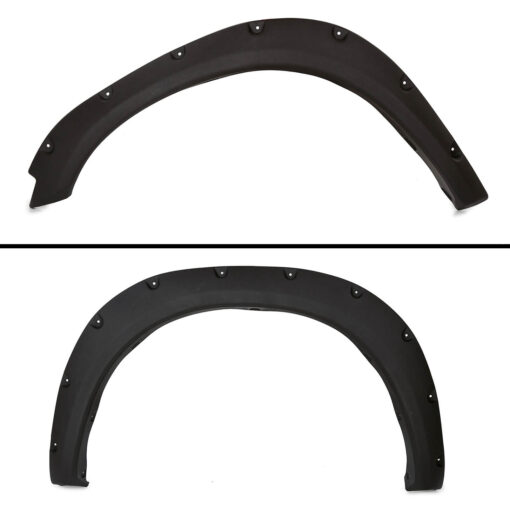 Black Fender Flares Cover Wheel Cover Protector Compatible with 2009-2018 Ram 1500 Pocket Rivet Style Bolt On 4Pc - Image 5