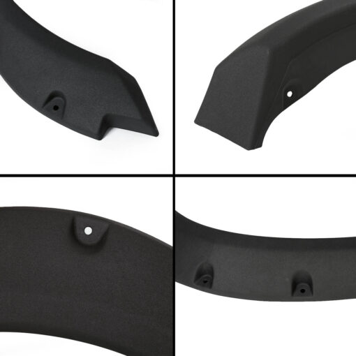 Black Fender Flares Cover Wheel Cover Protector Compatible with 2009-2018 Ram 1500 Pocket Rivet Style Bolt On 4Pc - Image 6