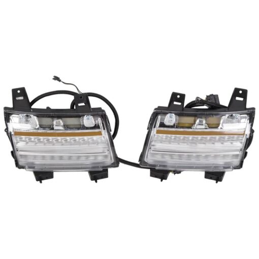Clear LED Fender Daytime Running Turn Signal Lights For 2018-2020 Jeep Wrangler JL