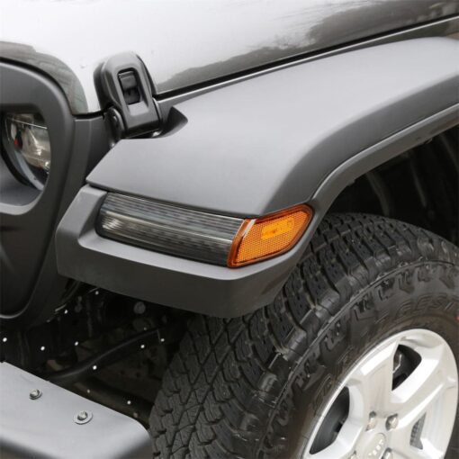 Clear LED Fender Daytime Running Turn Signal Lights For 2018-2020 Jeep Wrangler JL - Image 8