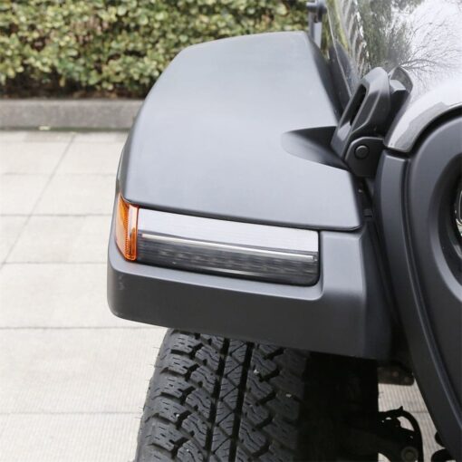 Clear LED Fender Daytime Running Turn Signal Lights For 2018-2020 Jeep Wrangler JL - Image 7