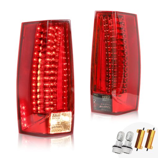 07-14 GMC Yukon Chevrolet Tahoe Suburban LED Tail Lights with Red Turn Signal - Image 2