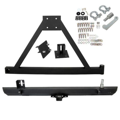 Rear Bumper for 1987-2006 Jeep Wrangler TJ YJ with Tire Carrier - Image 9