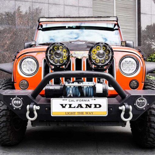 2 Pcs LED Round Spot Lights Offroad Lighting Laser Working Light for Jeep Truck Pickup SUV - Image 2