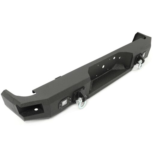 Rear Bumper Black Steel compatible with 2009-2014 Ford F150 Fits Models without Rear Sensors - Image 3