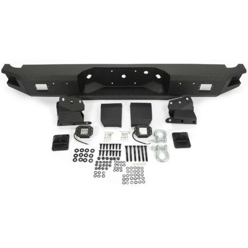 Rear Bumper Black Steel compatible with 2009-2014 Ford F150 Fits Models without Rear Sensors - Image 10
