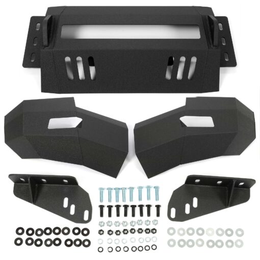 Front Bumper 3-Pieces with D-Rings Compatible with 2007-2010 Chevrolet Silverado 2500 3500 - Image 9