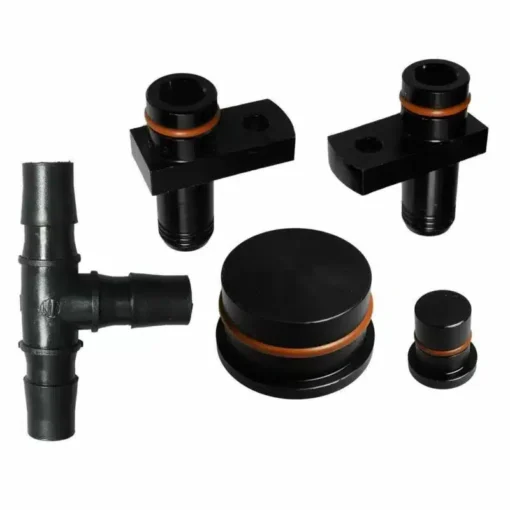 PCV Reroute Kit w/ 8 ft Hose & Resonator Plug for GM 6.6L Duramax( 2004.5-2010)