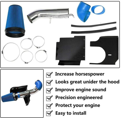 4″ Cold Air Intake Kit For 1999-2006 GMC Chevrolet 4.8L 5.3L 6.0L V8 Engine - Image 11