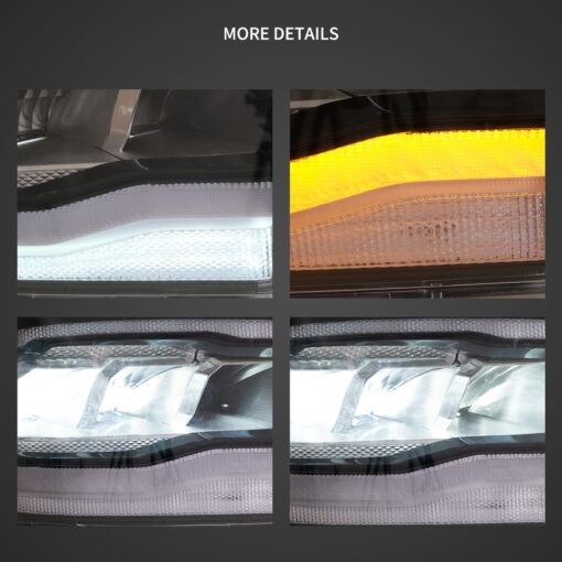 09-18 Dodge Ram 4th Gen 1500 2500 3500 LED Reflection Bowl HeadLights - Image 8