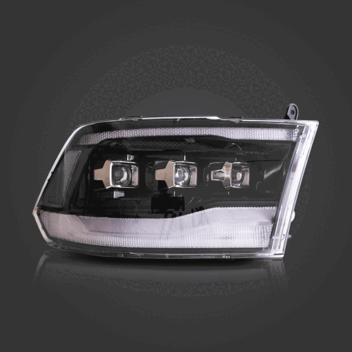 09-18 Dodge Ram 4th Gen 1500 2500 3500 LED Matrix Projector HeadLights Black - Image 6