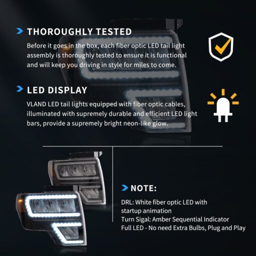 09-14 Ford F150 12th Gen LED Reflection Bowl HeadLights Chrome - Image 13