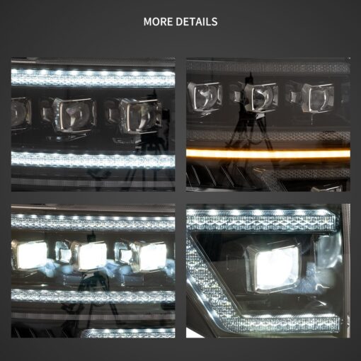 09-14 Ford F150 12th Gen LED Matrix Projector HeadLights Black - Image 12