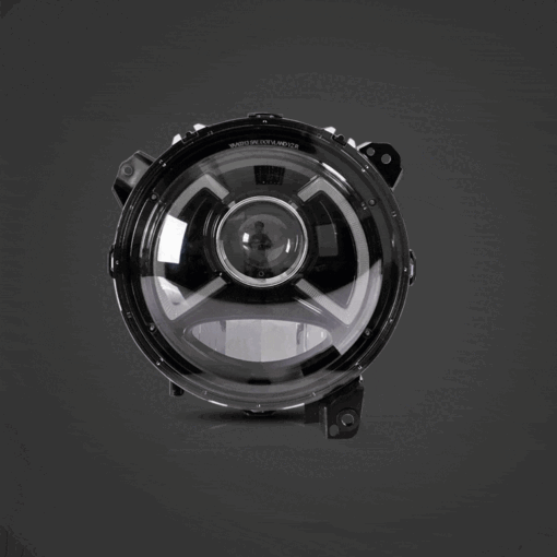 18-Present Jeep Wrangler 4th Gen (JL) &19-Present Jeep Gladiator (JT) Full LED Dual Beam Projector Headlights With Blue Breath Light Black - Image 6