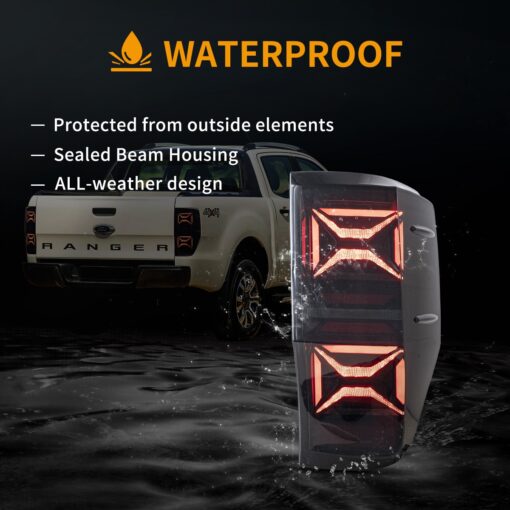 12-22 Ford Ranger 1th Gen (T6/P375) International II LED Tail Lights With Sequential Turn Signal - Image 10